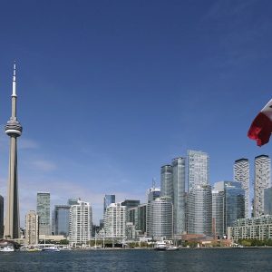 Toronto skyline. Original public domain image from Flickr